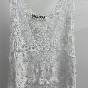 White Lace Dress Medium Women’s Swimsuit Cover
